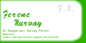 ferenc murvay business card